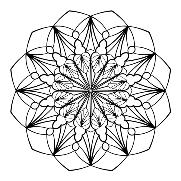 Ilustración Vectorial Patrón Decorativo Mandala — Vector de stock
