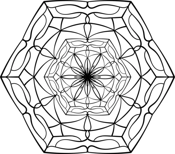 Illustrazione Vettoriale Modello Decorativo Mandala — Vettoriale Stock