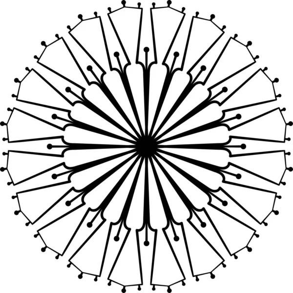 Vector Illustratie Decoratieve Mandala Patroon — Stockvector