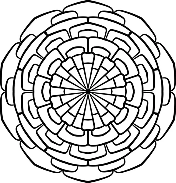 Illustration Vectorielle Modèle Mandala Décoratif — Image vectorielle