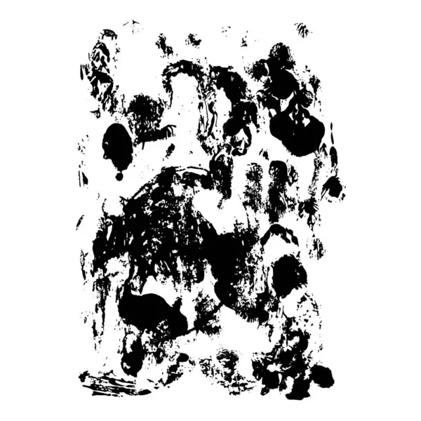 Vuil Besmeurde Grunge Textuur Met Zwarte Vlekken Penseelstreken Vectorillustratie — Stockvector