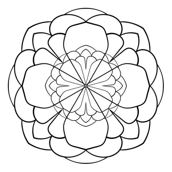 Ornamento Astratto Scarabocchio Modello Mandala Illustrazione Vettoriale — Vettoriale Stock