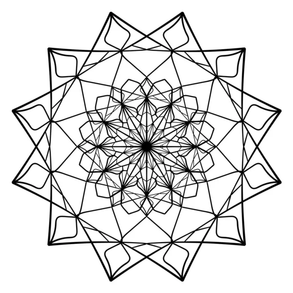 Adorno Garabato Abstracto Patrón Mandala Ilustración Vectorial — Vector de stock