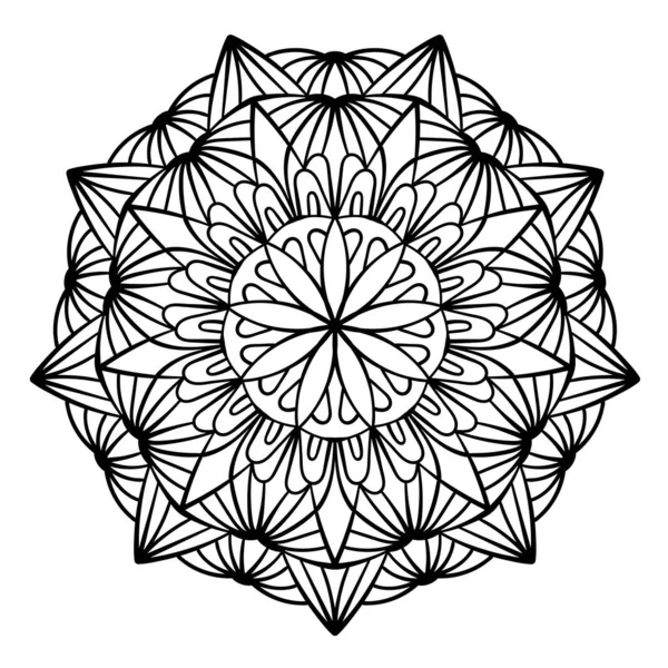 Ornamento Abstrato Doodle Padrão Mandala Ilustração Vetorial —  Vetores de Stock