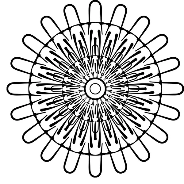 Ornement Abstrait Doodle Modèle Mandala Illustration Vectorielle — Image vectorielle