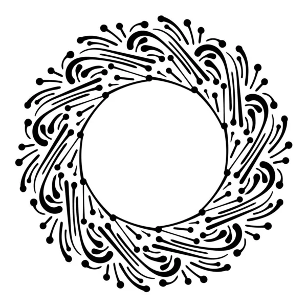 Doodle Πρότυπο Σχεδίασης Διακοσμητικών Πλαισίων Στοιχείο Διάνυσμα — Διανυσματικό Αρχείο