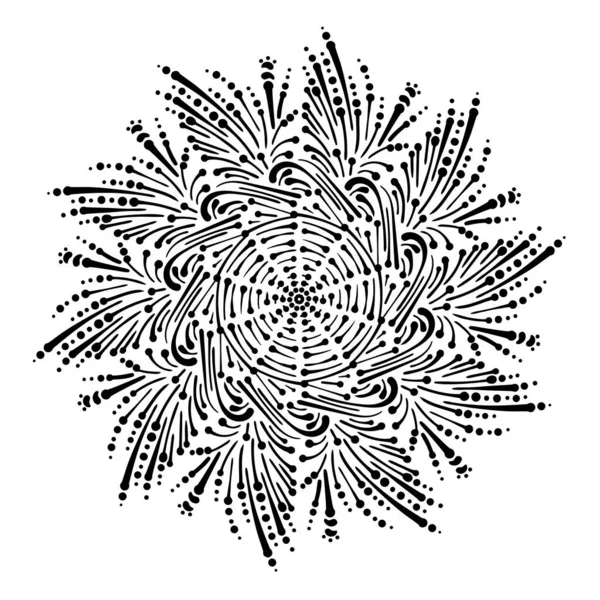 Adorno Abstracto Patrón Mandala Elegante Encaje Doodle Vector Ilustración — Archivo Imágenes Vectoriales