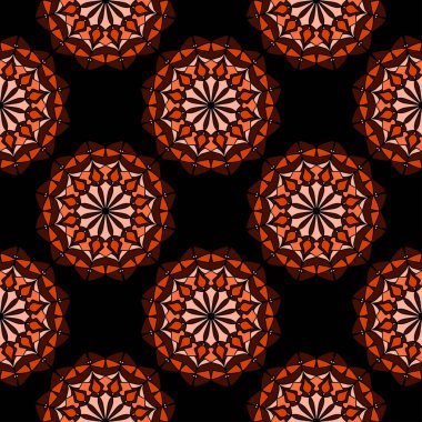 Süslü, kusursuz desen. Canlı bir arka plan. Vektör illüstrasyonu.