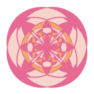 Soyut mandala süsü. Coloful dekoratif vektör çizimi.