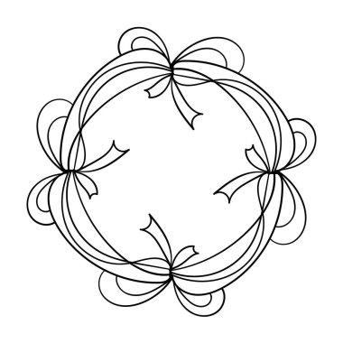 Soyut karalama çerçevesi. Vektör çizimi.