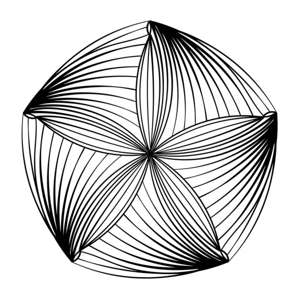 Ornamento Mandala Modello Pizzo Cerchio Illustrazione Doodle Elemento Grafico Vettoriale — Vettoriale Stock
