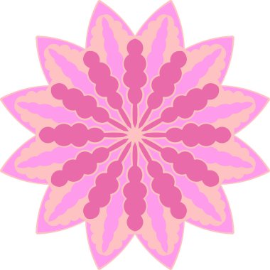 Çiçek dekoratif elementler. Zarif karalama şekli. Vektör illüstrasyonu.