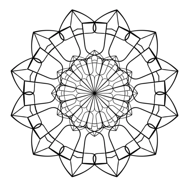 曼达拉装饰品 花边的花纹呈圆形 涂鸦的例子 矢量图形设计要素 — 图库矢量图片