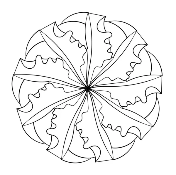 Adorno Mandala Patrón Encaje Círculo Ilustración Doodle Elemento Diseño Gráfico — Archivo Imágenes Vectoriales