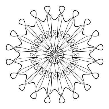 Dekoratif el çizimi zarif dantel süsleme.