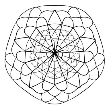 Dekoratif el çizimi zarif dantel süsleme.