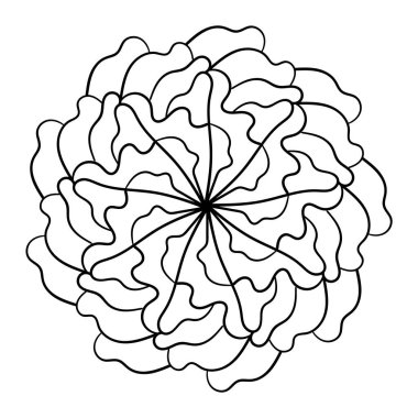 Dekoratif el çizimi zarif dantel süsleme.