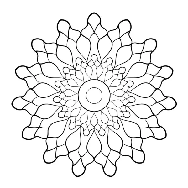 Decorative Doodle Hand Drawn Elegant Lace Ornament — Stock Vector