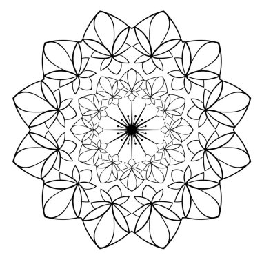 Soyut dekoratif süs. Vektör illüstrasyonu.