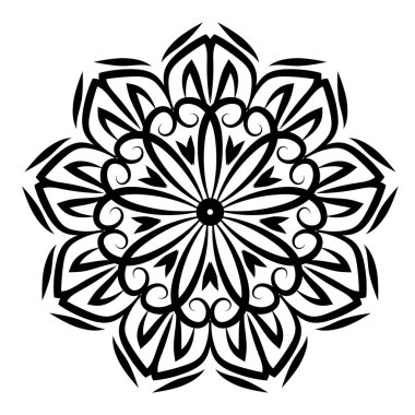 Soyut dekoratif süs. Vektör illüstrasyonu.