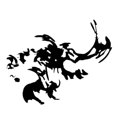 Dağınık lekeli soyut grunge izi ve sıkıntılı bir etkisi var. Vektör illüstrasyonu.