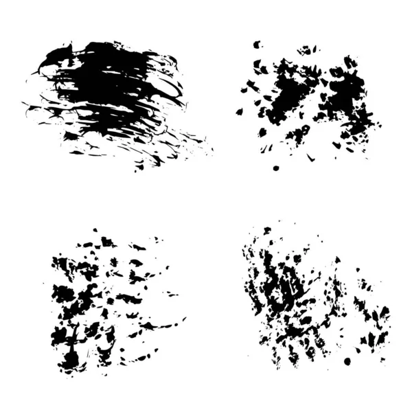 Empreintes Abstraites Froissées Désordonnées Grunge Avec Effet Détresse Illustration Vectorielle — Image vectorielle