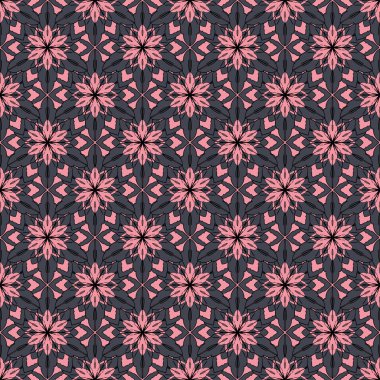 El çizimi elementlerle soyut arkaplan. Ambalaj kağıdı, ağ, tekstil, hatıra defteri için süslemeli desen.