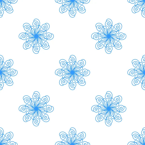 Abstract Seamless Background Snowflakes Textile Wallpaper Packaging Scrapbook Wrapping Paper — Stock Vector