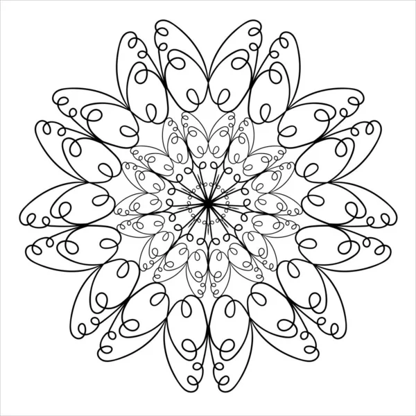 Abstract Doodle Mandala Ornament Vector Graphic Design Element — Stock Vector