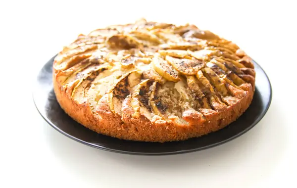Homemade Apple Pie Sweet Dessert Cinnamon Fresh Organic Apple Slices — Stock Photo, Image