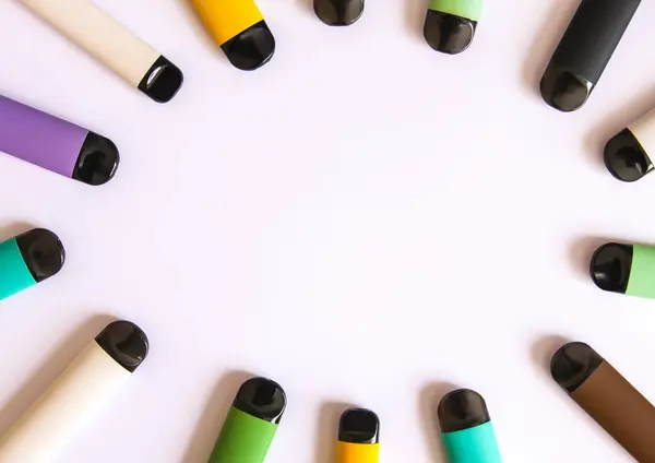 Disposable Cigarettes Different Colors — Stock Photo, Image