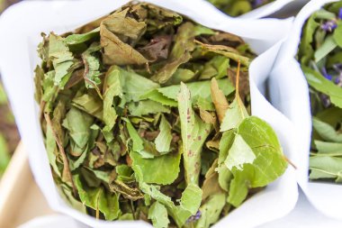 Kurutulmuş bitkiler. Tıbbi bitkiler alternatif tıpta kullanılır.. 