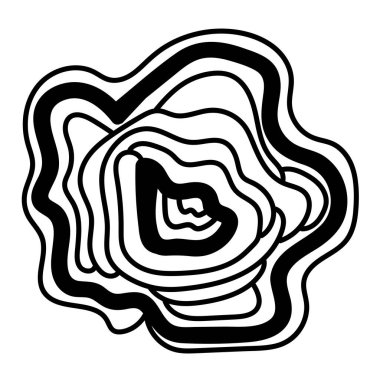 Karalama çizgisi ağaç kabuğu çizimi. Vektör illüstrasyonu