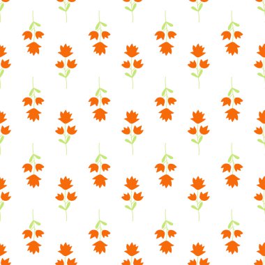 Çiçek elementli minimalist biçimli pürüzsüz vektör.