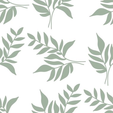 Bitkisel elementlere sahip minimalist biçimli pürüzsüz vektör.