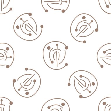 Soyut şekilli kusursuz bir desen. Minimalist tarzda dekoratif moda arka planı. Vektör İllüstrasyonu.