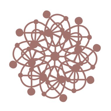 Mandala yuvarlak deseni. Dekoratif renkli bir süs. Stres önleyici tasarım ögesi.