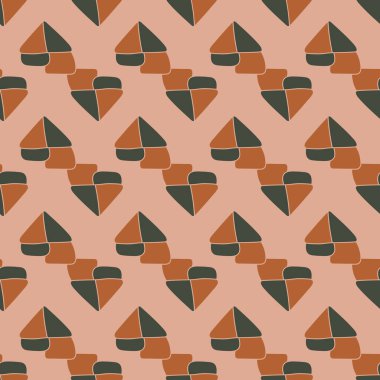 Soyut şekilli kusursuz bir desen. Minimalist tarzda dekoratif moda arka planı. Vektör İllüstrasyonu.
