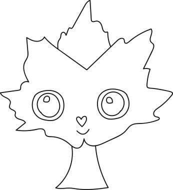 Bir bitki yaprağının el çizimi. Vektör illüstrasyonu.