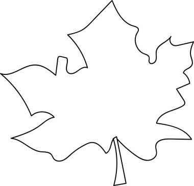 Bir bitki yaprağının el çizimi. Vektör illüstrasyonu.