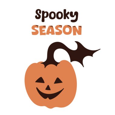 Cadılar Bayramı temalı alıntı. Vektör illüstrasyonu.