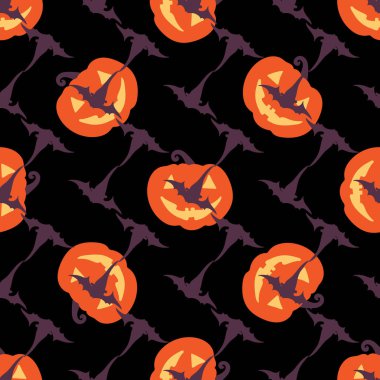 Cadılar Bayramı vektör tasarımı. Kusursuz desen.