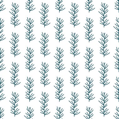 Bitkisel motifli kusursuz vektör deseni. Minimalist biçim dokusu.