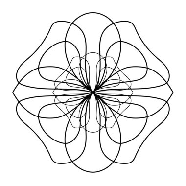 Soyut karalama süsü. Vektör tasarım ögesi.