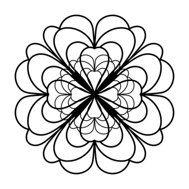 Soyut yuvarlak mandala deseni. Süslü arabesk. Vektör tasarım ögesi.