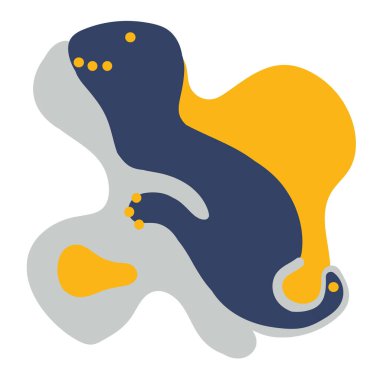 El çizimi soyut karalama öğesi. Vektör illüstrasyonu.