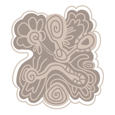 Soyut renkli karalama şekli. Vektör yaratıcı tasarım ögesi.