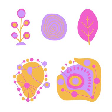 Dinamik ve yaratıcı soyut biçimler modern ve dekoratif projeler için mükemmel..