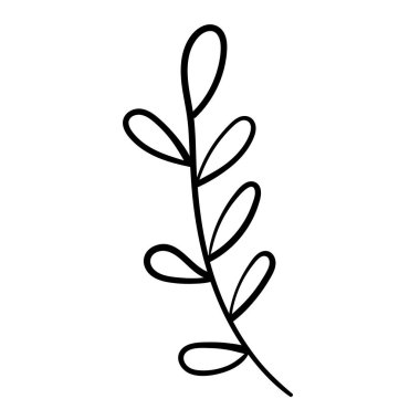 Doğadan esinlenilmiş basitliğe sahip vektör çiçek motifi.