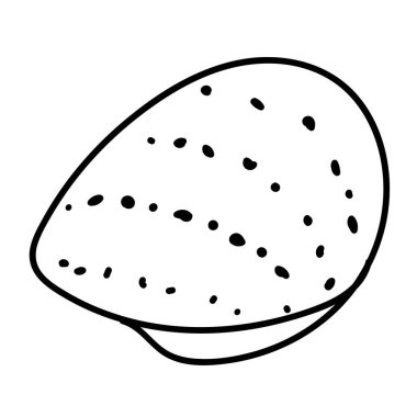 El yapımı deniz kabuğu, temiz siyah-beyaz vektör formatında. Doğa baskıları, markalaşma ve deniz çizimleri için ideal..